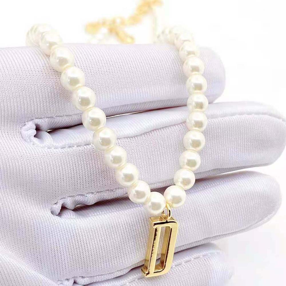Dior Women Dio(r)evolution Necklace Gold-Finish Metal and White Resin Pearls - image 6