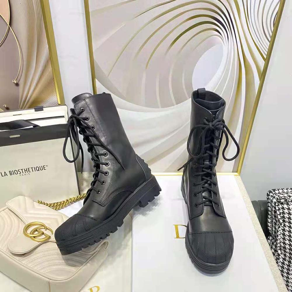 Dior Women Dioriron ankle Boot Black Rubber and Calfskin - image 4