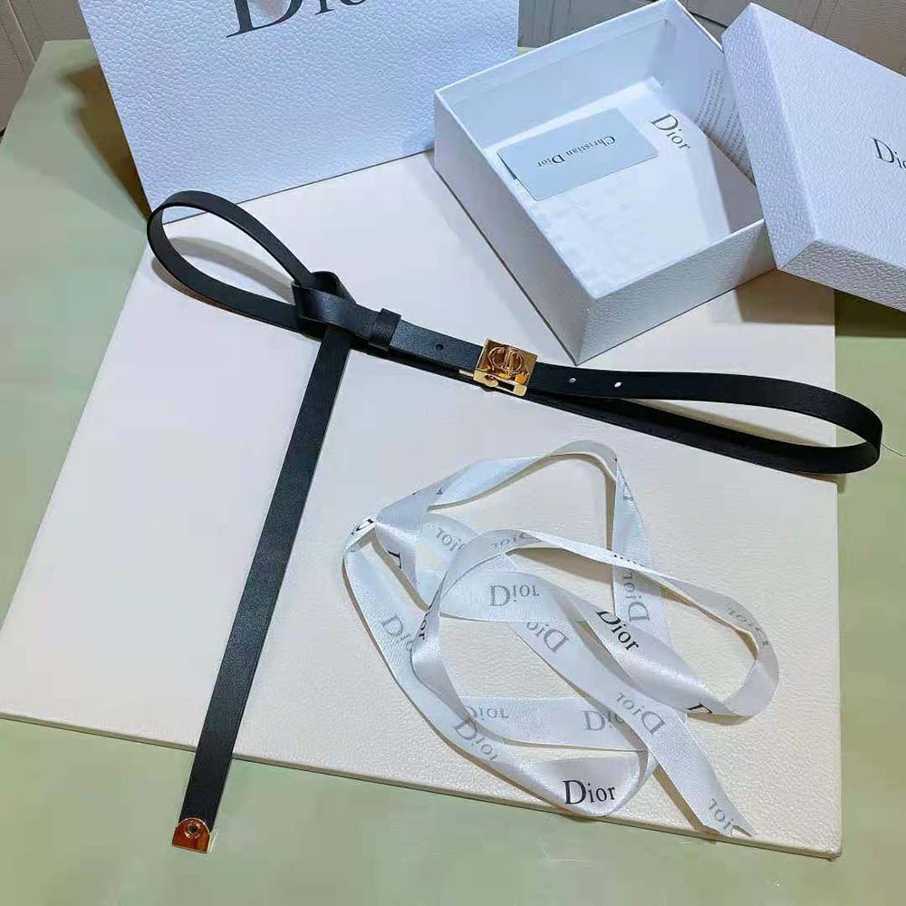 Close-up of signature silver Dior buckle on Diorpolytechnique belt