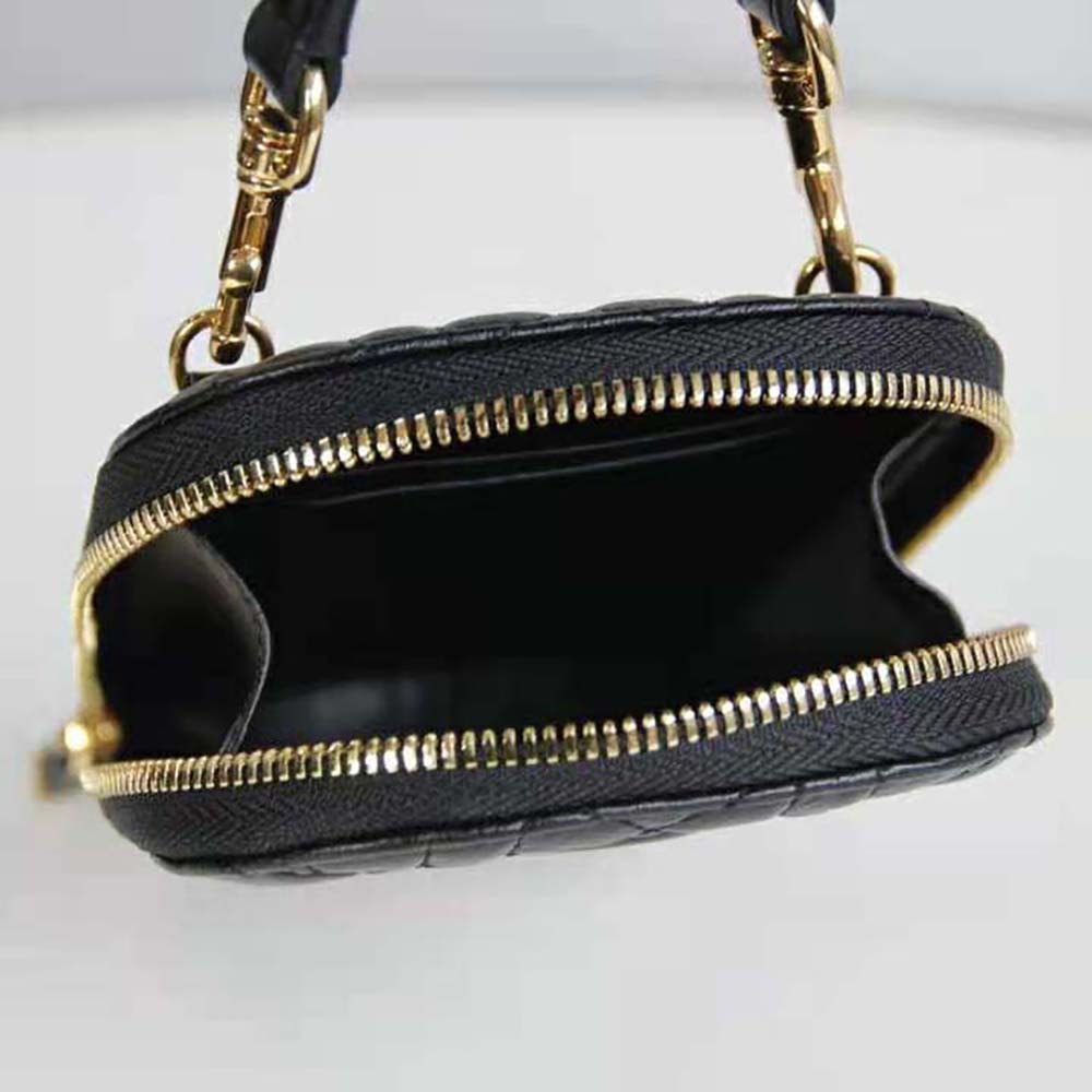 Dior Women Lady Dior Phone Holder Black Cannage Lambskin - image 7