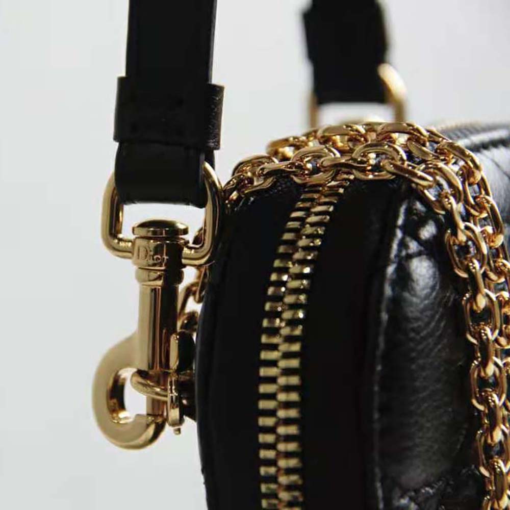 Dior Women Lady Dior Phone Holder Black Cannage Lambskin - image 9
