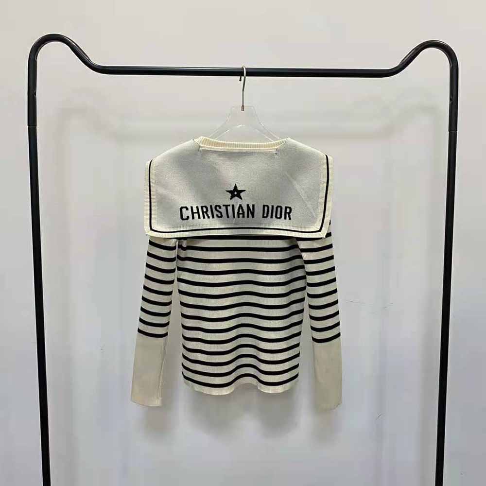 Dior Women Mariniere Sweater with Removable Collar - image 5