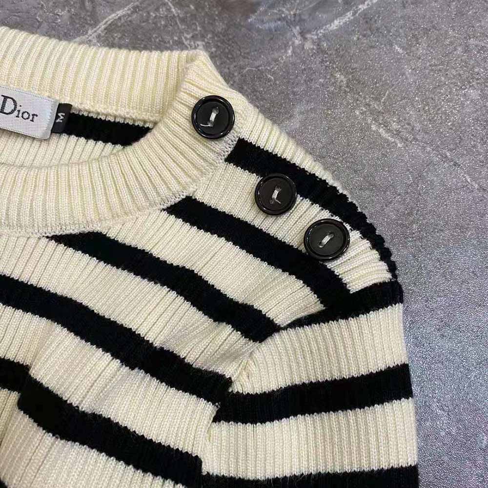 Dior Women Mariniere Sweater with Removable Collar - image 8