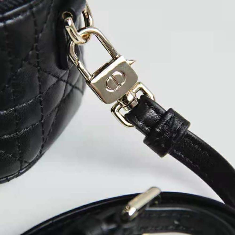 Dior Women Micro Lady Dior Vanity Case Cannage Lambskin-Black - image 10