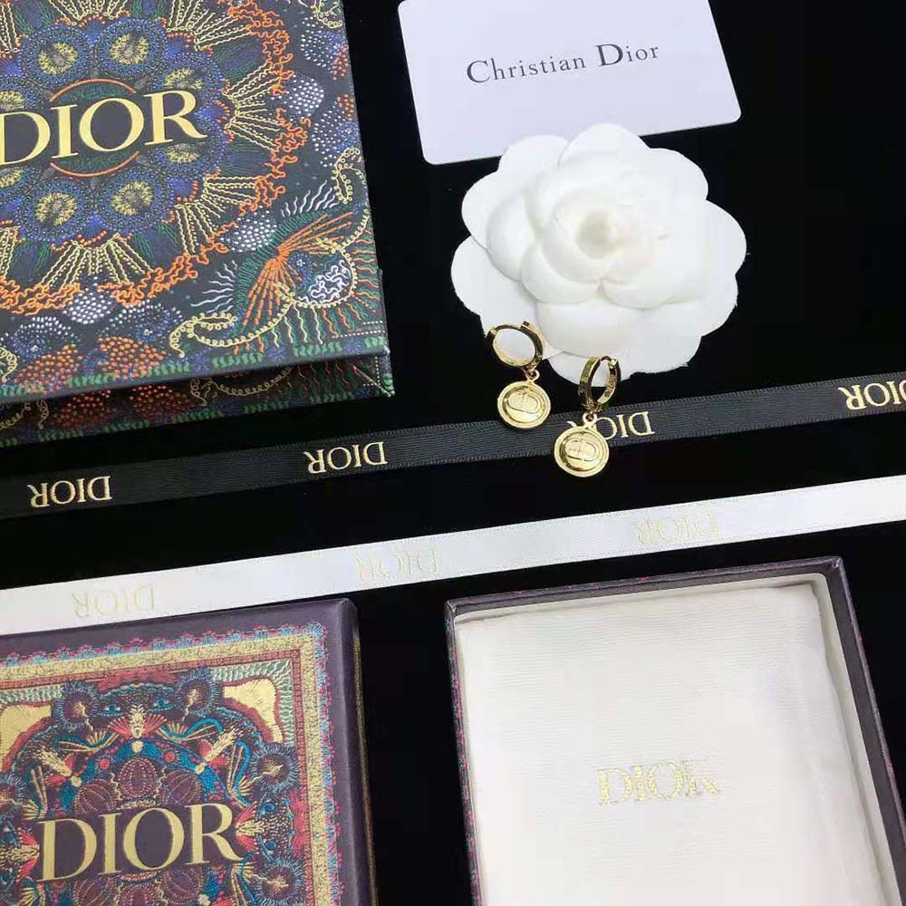 Dior Women Petit CD Earrings Gold-Finish Metal - image 8