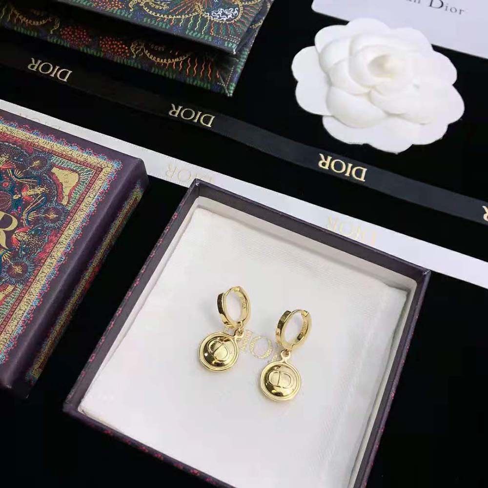 Dior Women Petit CD Earrings Gold-Finish Metal - image 6