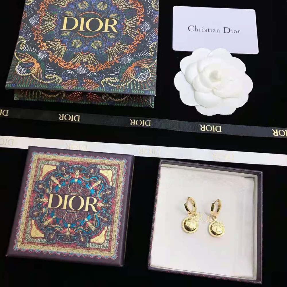 Dior Women Petit CD Earrings Gold-Finish Metal - image 5