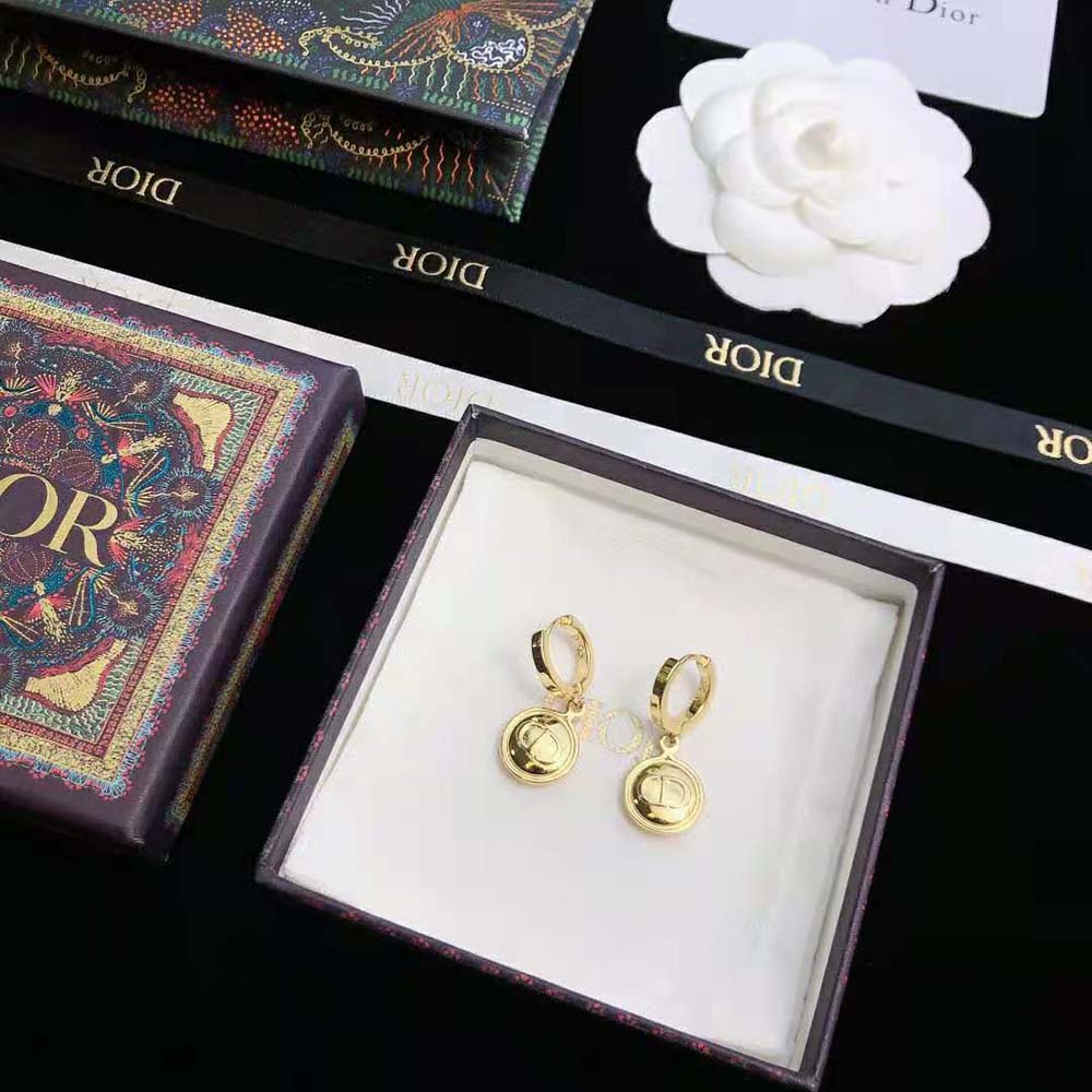 Dior Women Petit CD Earrings Gold-Finish Metal - image 4