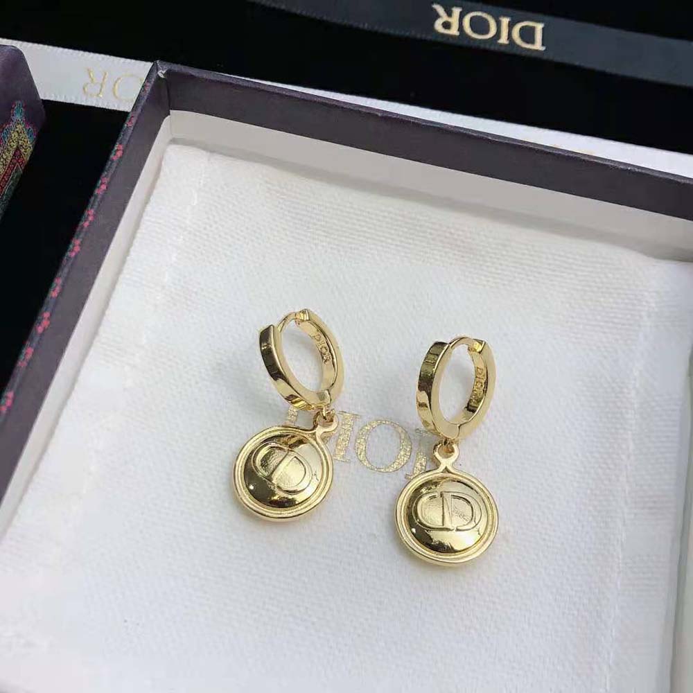 Dior Women Petit CD Earrings Gold-Finish Metal - image 9