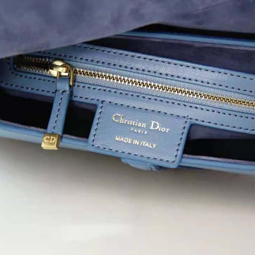 Dior Women Saddle Bag Indigo Blue Gradient Calfskin - image 10