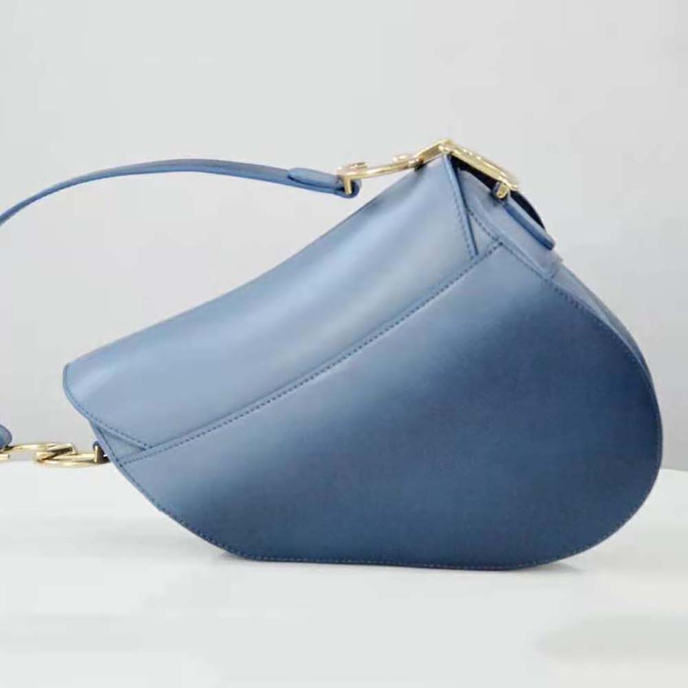 Dior Women Saddle Bag Indigo Blue Gradient Calfskin - image 4