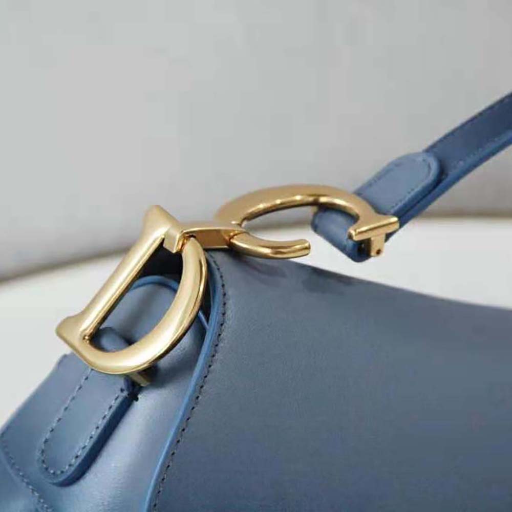 Dior Women Saddle Bag Indigo Blue Gradient Calfskin - image 6