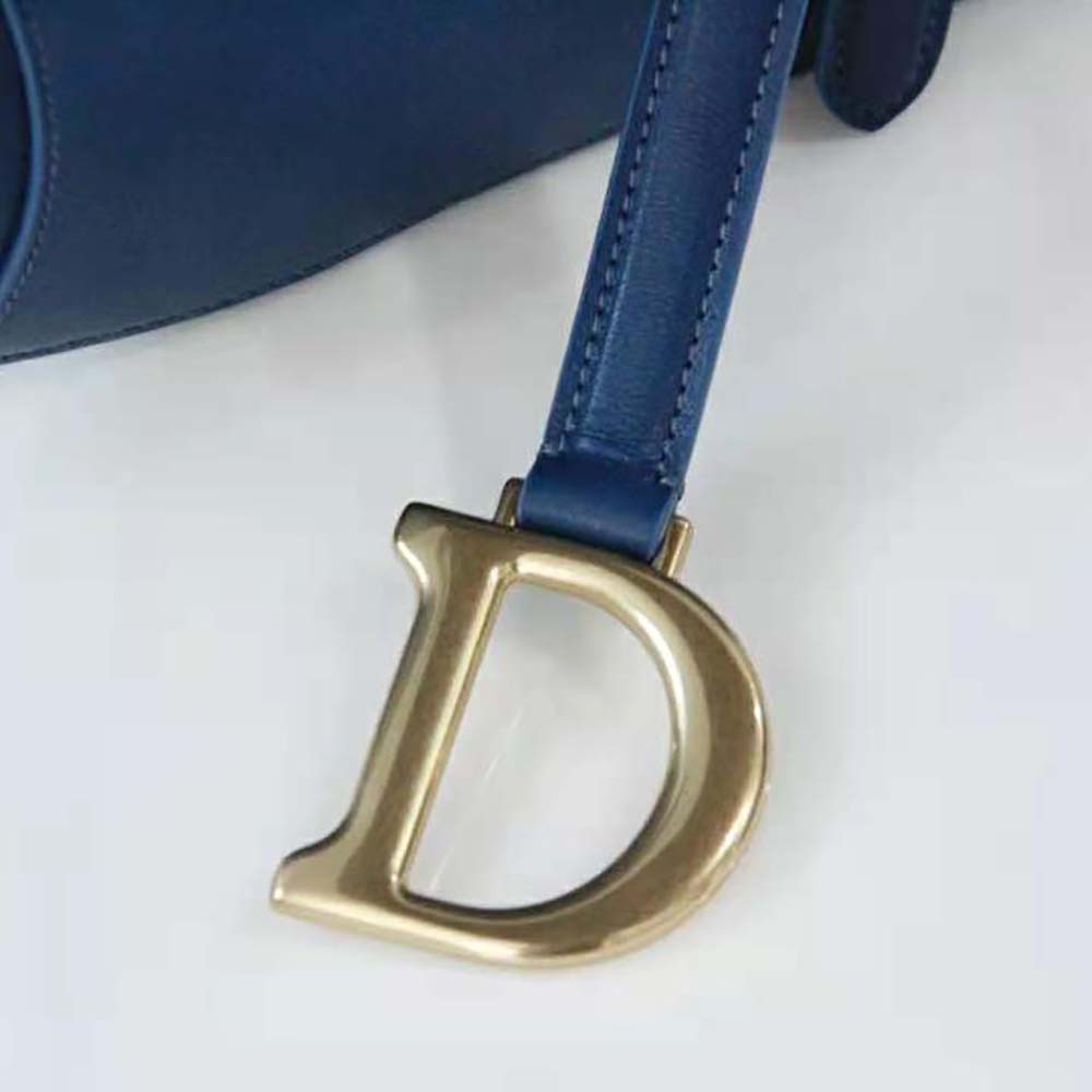 Dior Women Saddle Bag Indigo Blue Gradient Calfskin - image 8