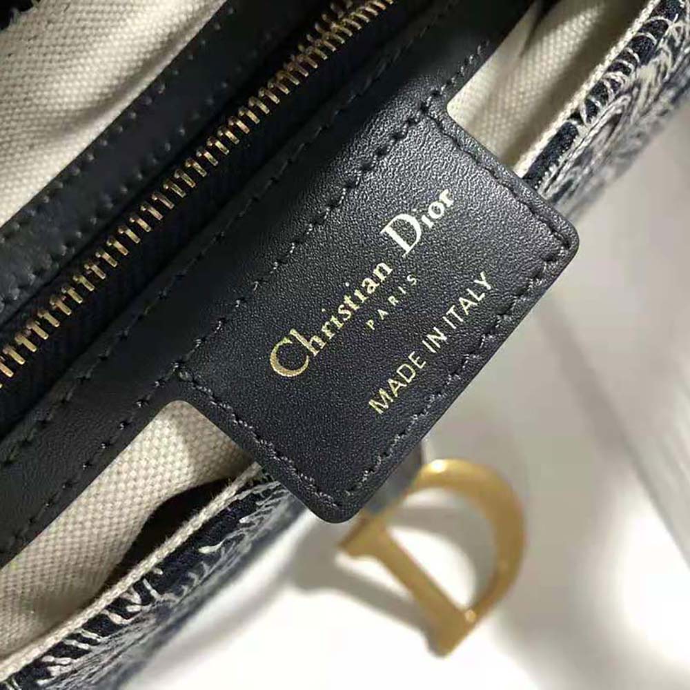 Dior Women Saddle Bag Toile DE Jouy Reverse Jacquard - image 10