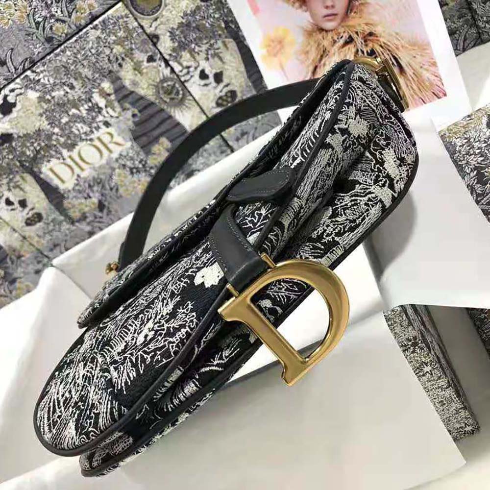 Dior Women Saddle Bag Toile DE Jouy Reverse Jacquard - image 6