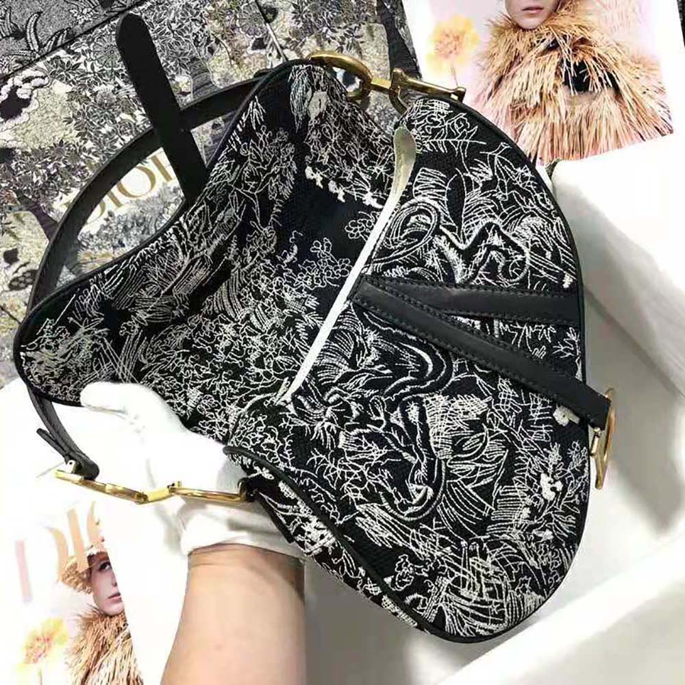 Dior Women Saddle Bag Toile DE Jouy Reverse Jacquard - image 4
