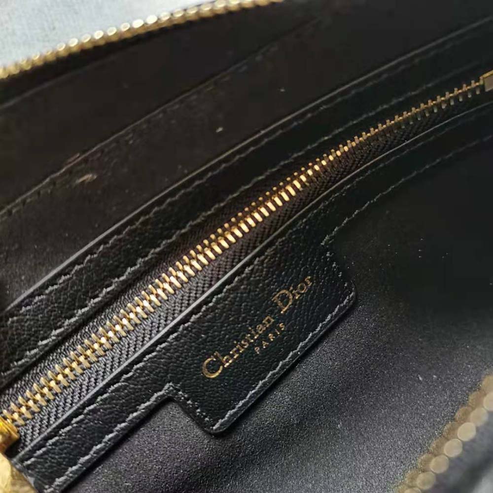 Dior Women Saddle Double Pouch Goatskin-Black - image 7