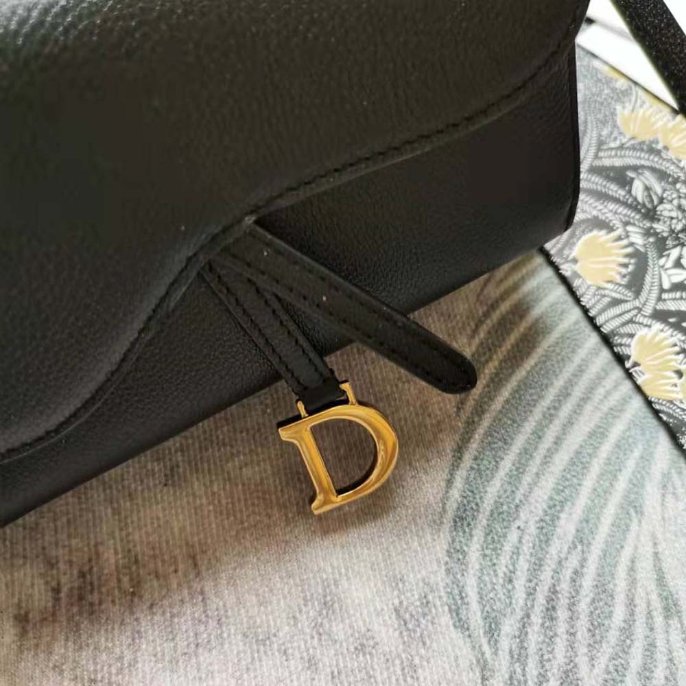 Dior Women Saddle Double Pouch Goatskin-Black - image 10