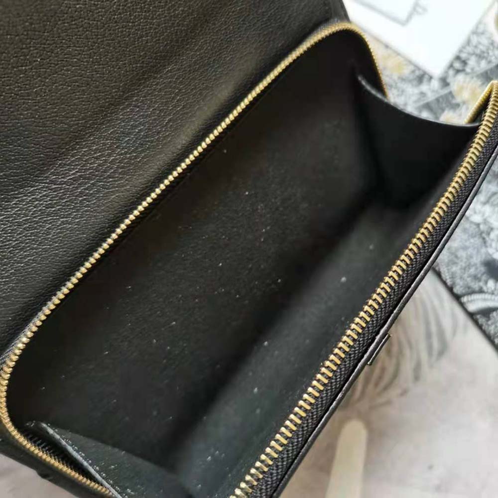 Dior Women Saddle Double Pouch Goatskin-Black - image 9