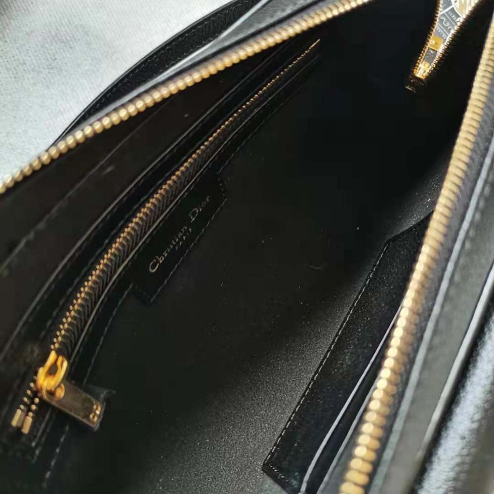 Dior Women Saddle Double Pouch Goatskin-Black - image 8
