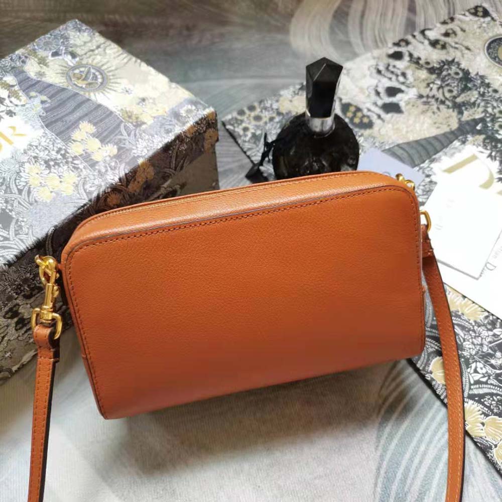 Dior Women Saddle Double Pouch Goatskin-Brown - image 6