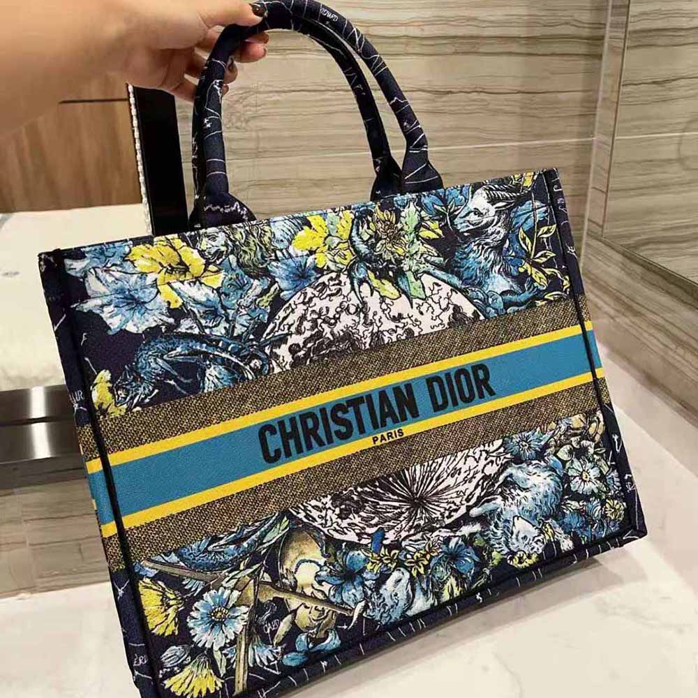 Dior Women Small Dior Book Tote Blue Dior Constellation Embroidery - image 4