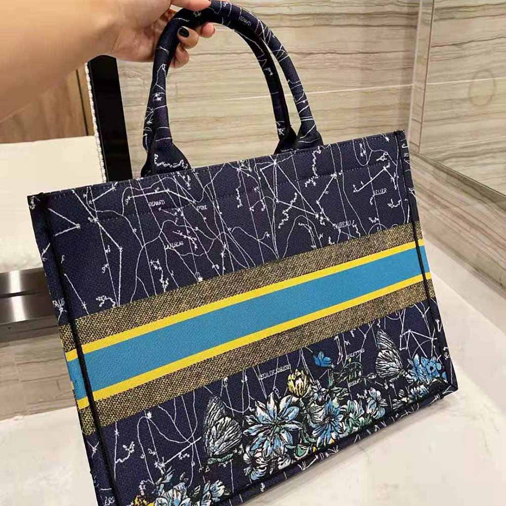 Dior Women Small Dior Book Tote Blue Dior Constellation Embroidery - image 5
