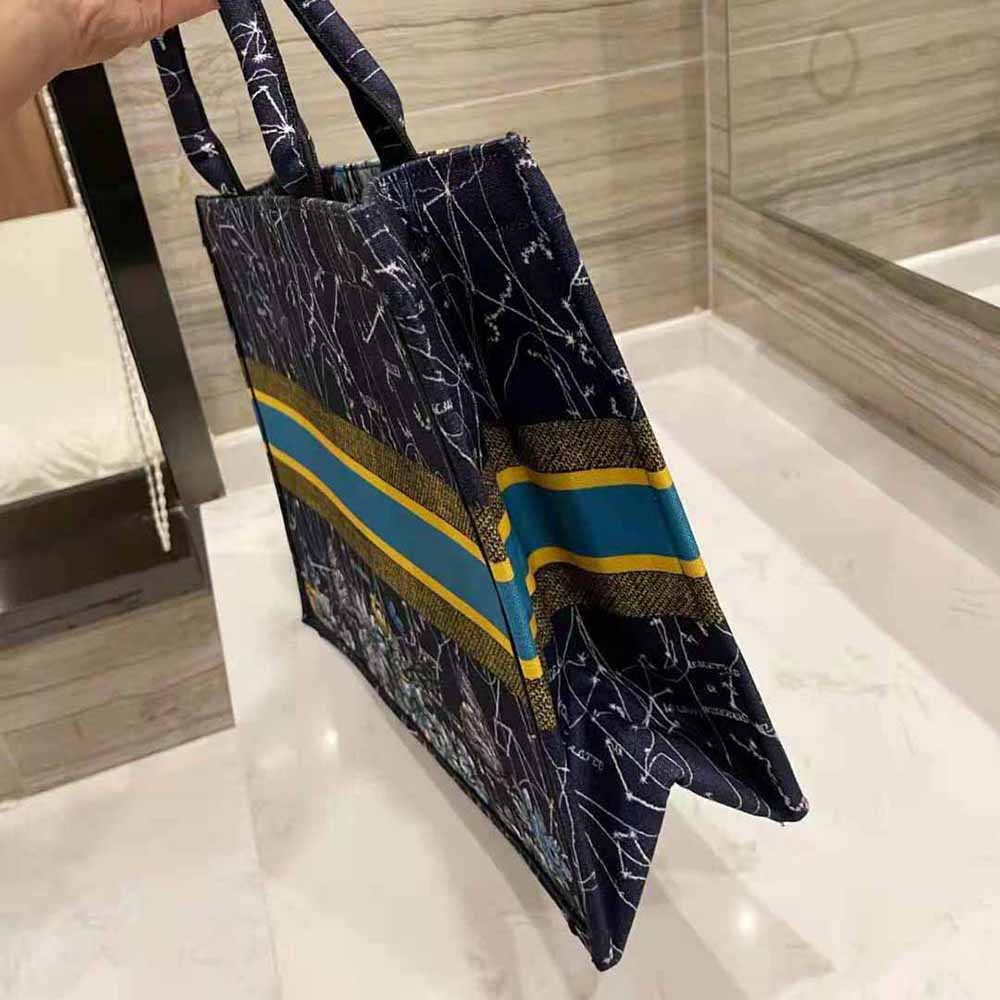 Dior Women Small Dior Book Tote Blue Dior Constellation Embroidery - image 6