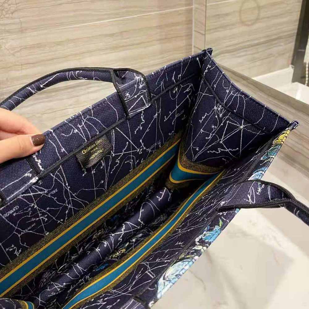 Dior Women Small Dior Book Tote Blue Dior Constellation Embroidery - image 8