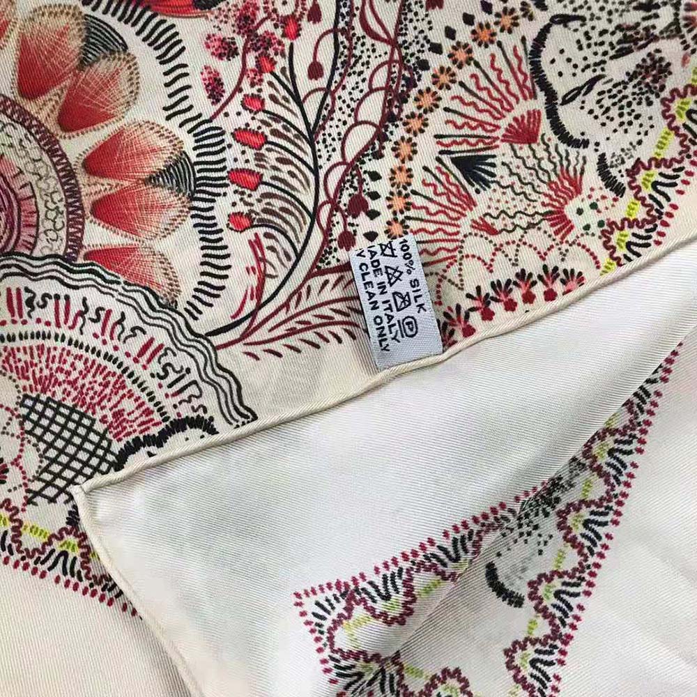 Dior Women Tree of Life Square Scarf Beige Silk Twill - image 8