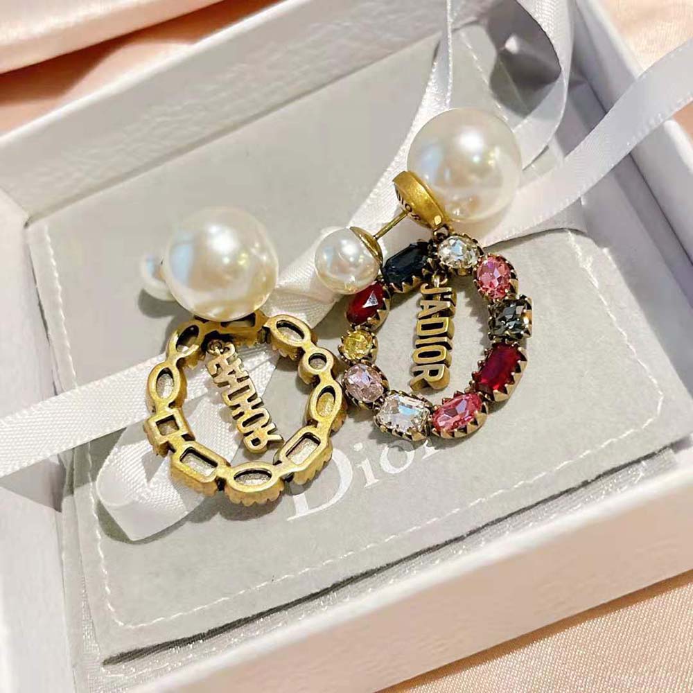 Dior Women Tribales Earrings Antique Gold-Finish Metal - image 7