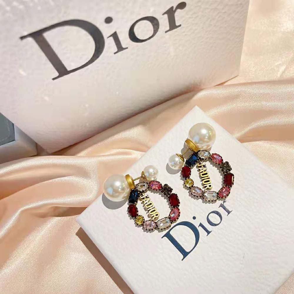 Dior Women Tribales Earrings Antique Gold-Finish Metal - image 6