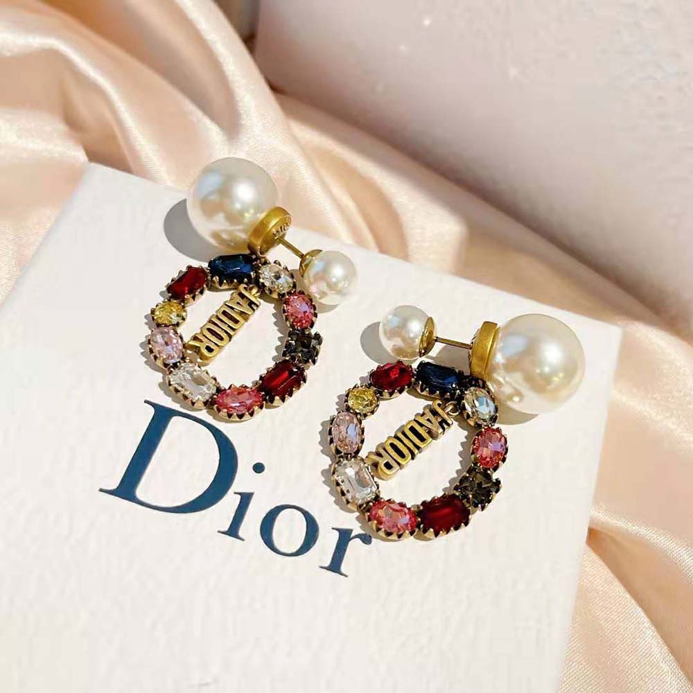 Dior Women Tribales Earrings Antique Gold-Finish Metal - image 5