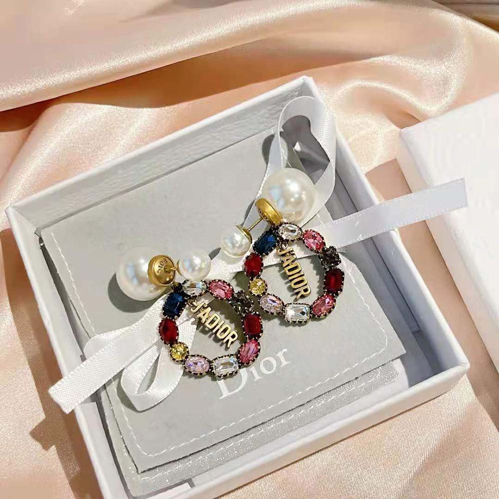 Dior Women Tribales Earrings Antique Gold-Finish Metal - image 4