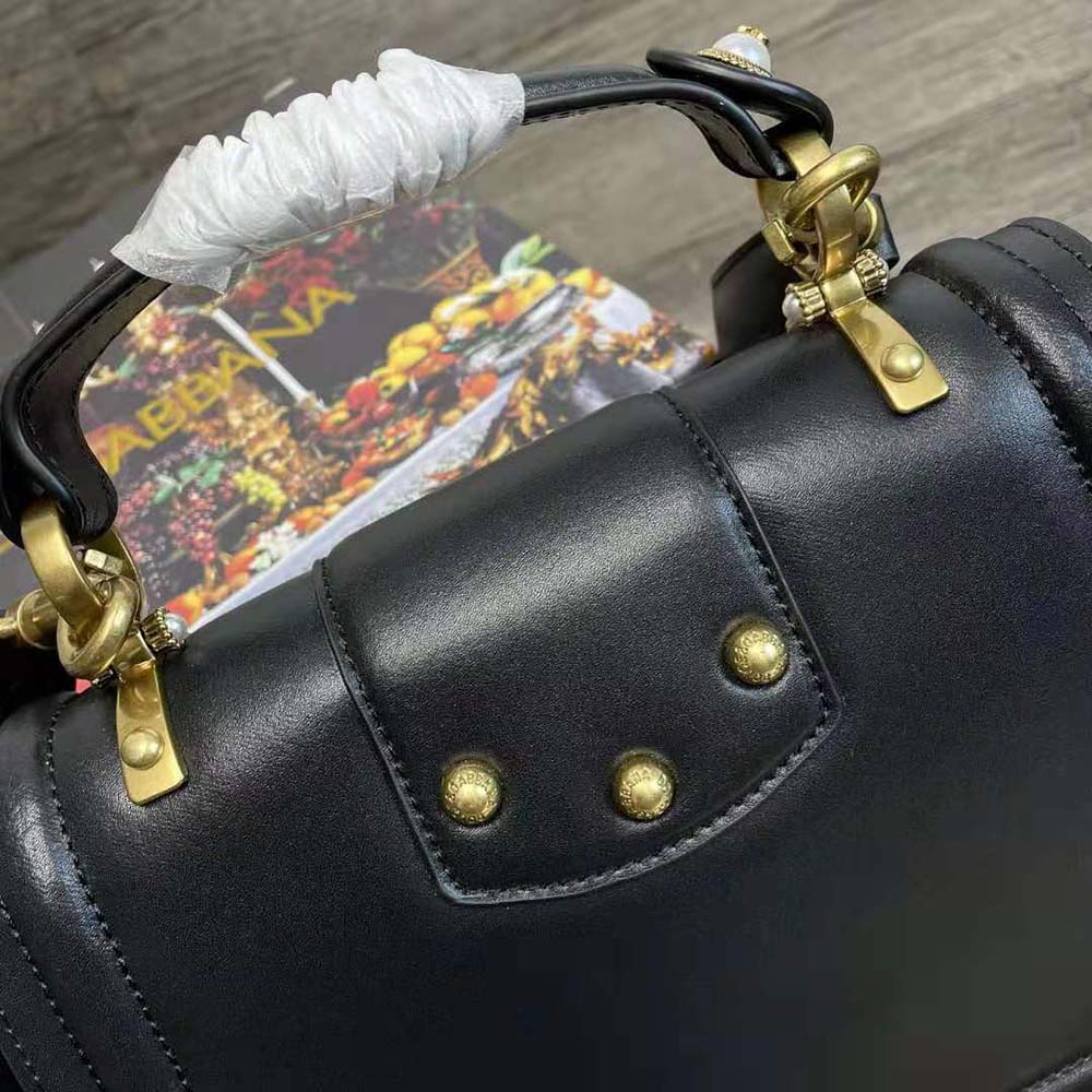 Dolce Gabbana D&G Women Amore Bag in Calfskin-Black - image 8