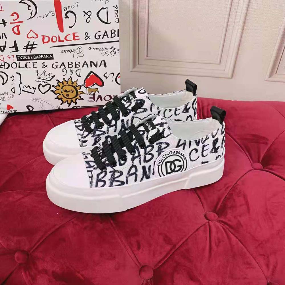 Dolce Gabbana D&G Women Canvas Portofino Light Sneakers with DG Logo Print - image 6