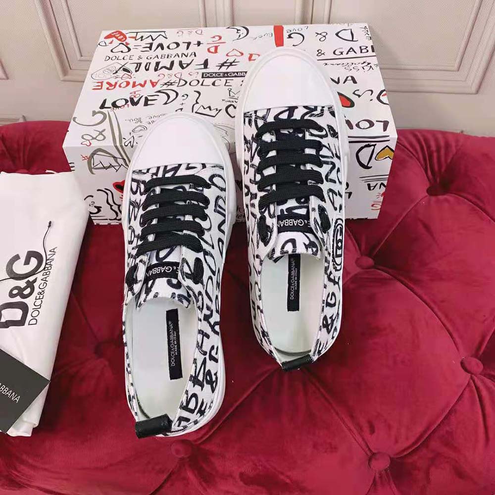 Dolce Gabbana D&G Women Canvas Portofino Light Sneakers with DG Logo Print - image 5