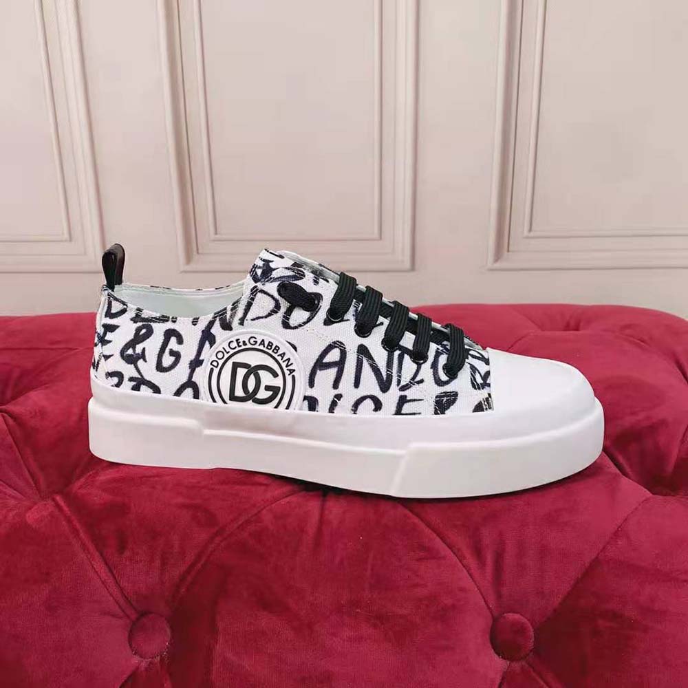 Dolce Gabbana D&G Women Canvas Portofino Light Sneakers with DG Logo Print - image 9