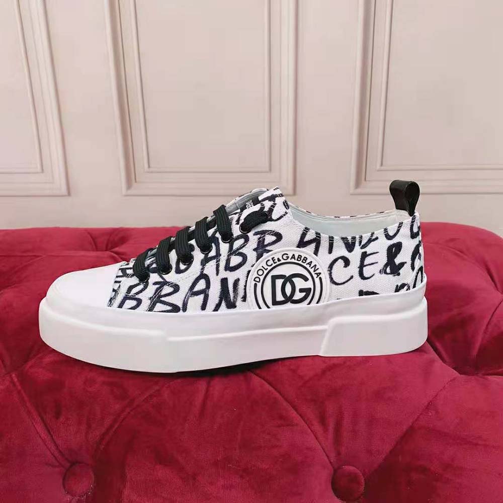 Dolce Gabbana D&G Women Canvas Portofino Light Sneakers with DG Logo Print - image 8