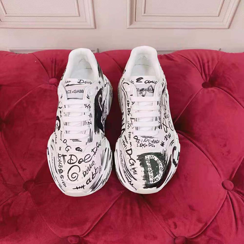 Top view showing lace-up closure of Dolce Gabbana D&G Daymaster Sneakers
