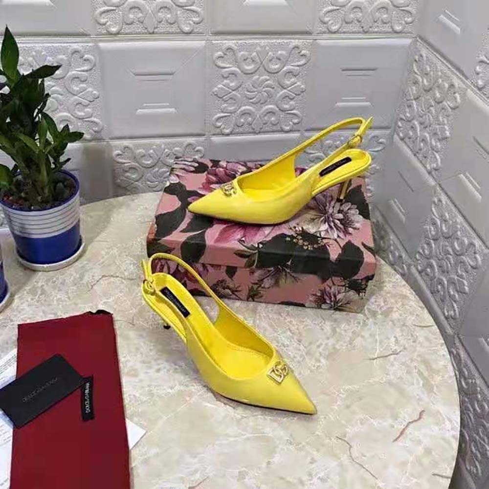 Dolce Gabbana D&G Women Patent Leather Slingbacks with DG Logo - image 4