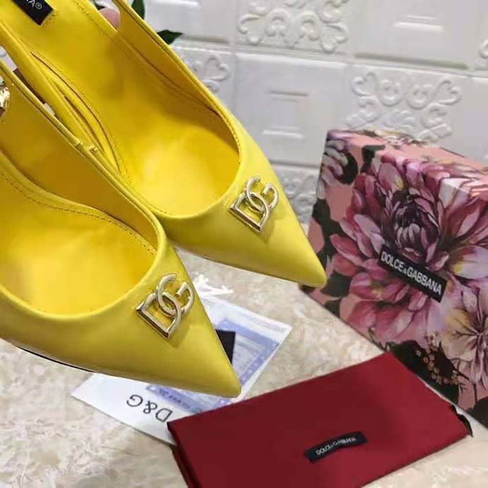 Dolce Gabbana D&G Women Patent Leather Slingbacks with DG Logo - image 9