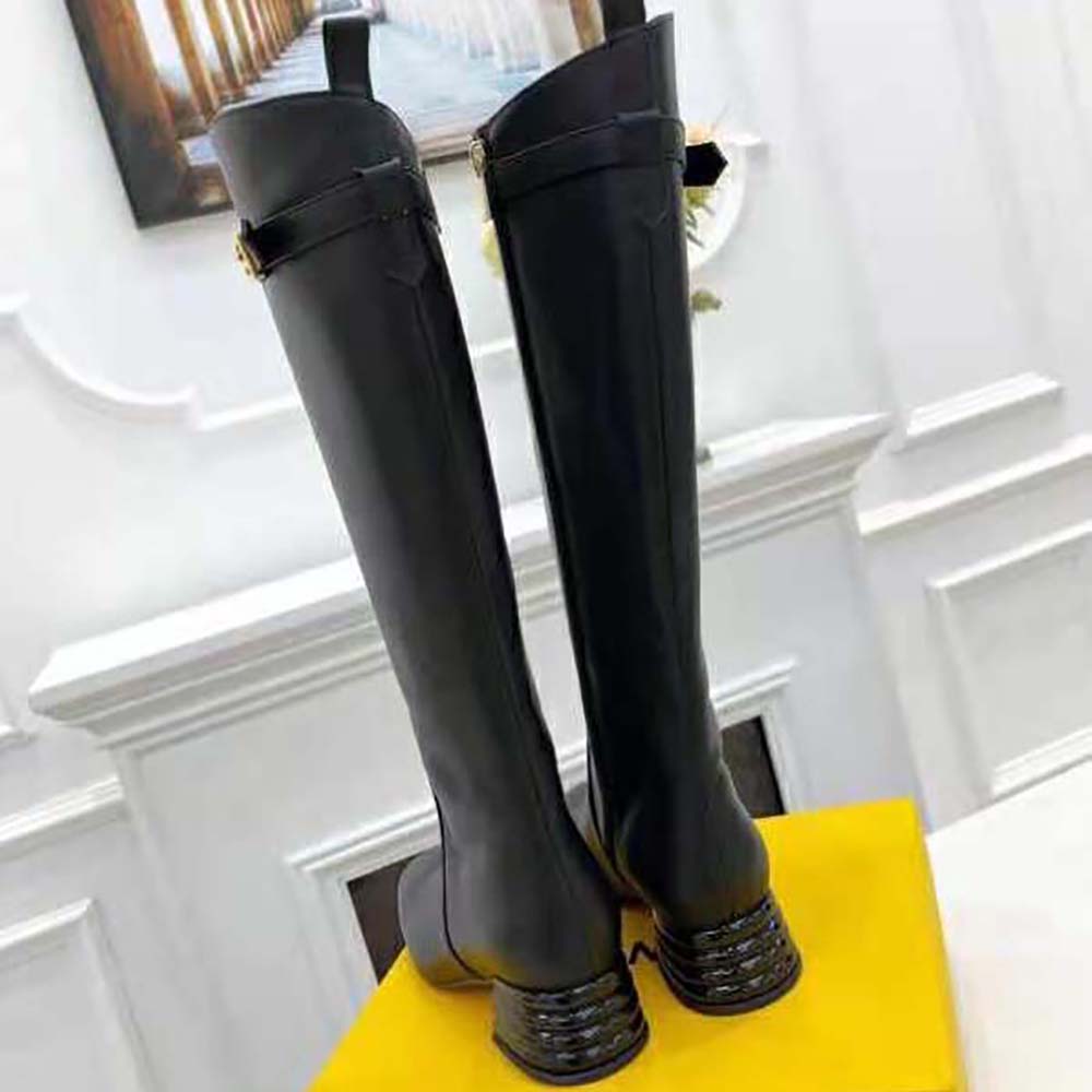 Fendi Women Boots Black in Calfskin Leather - image 5