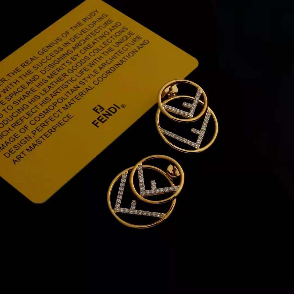Fendi Women F is Fendi Earrings Gold-Colored Necklace - image 6