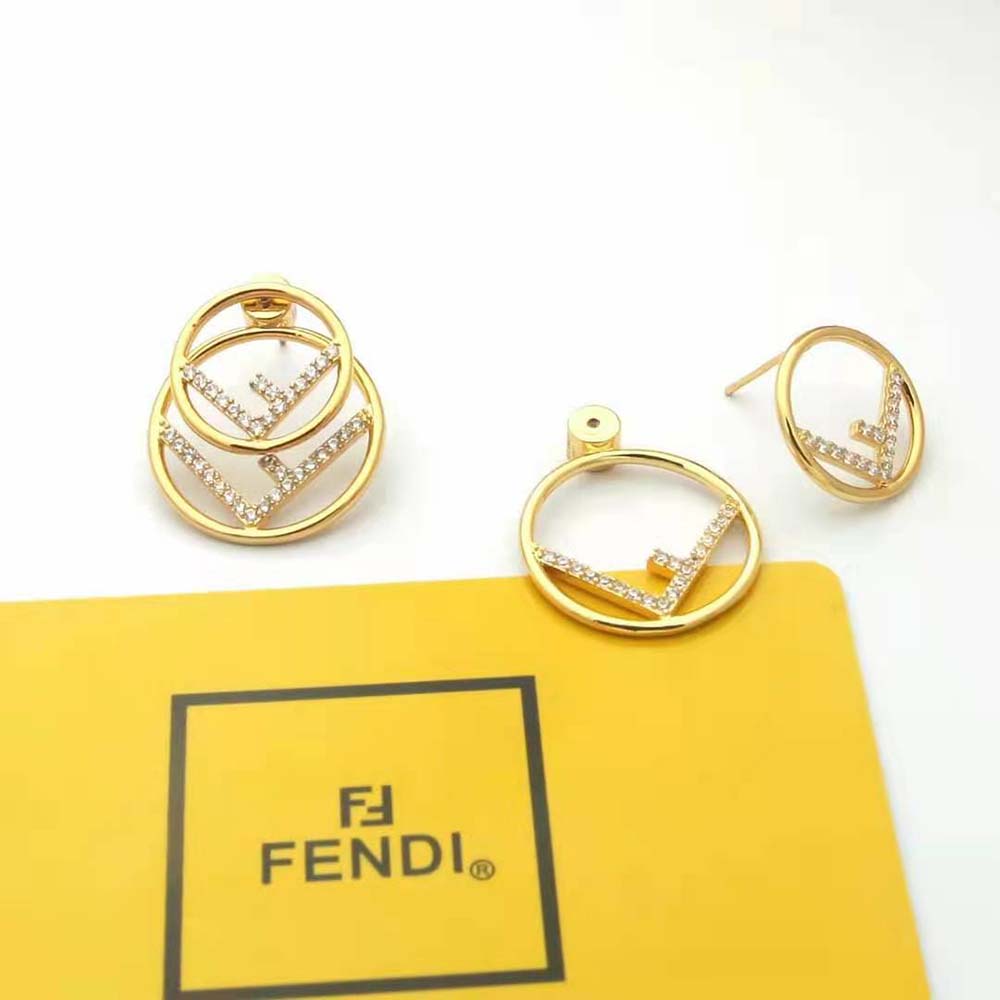 Fendi Women F is Fendi Earrings Gold-Colored Necklace - image 4