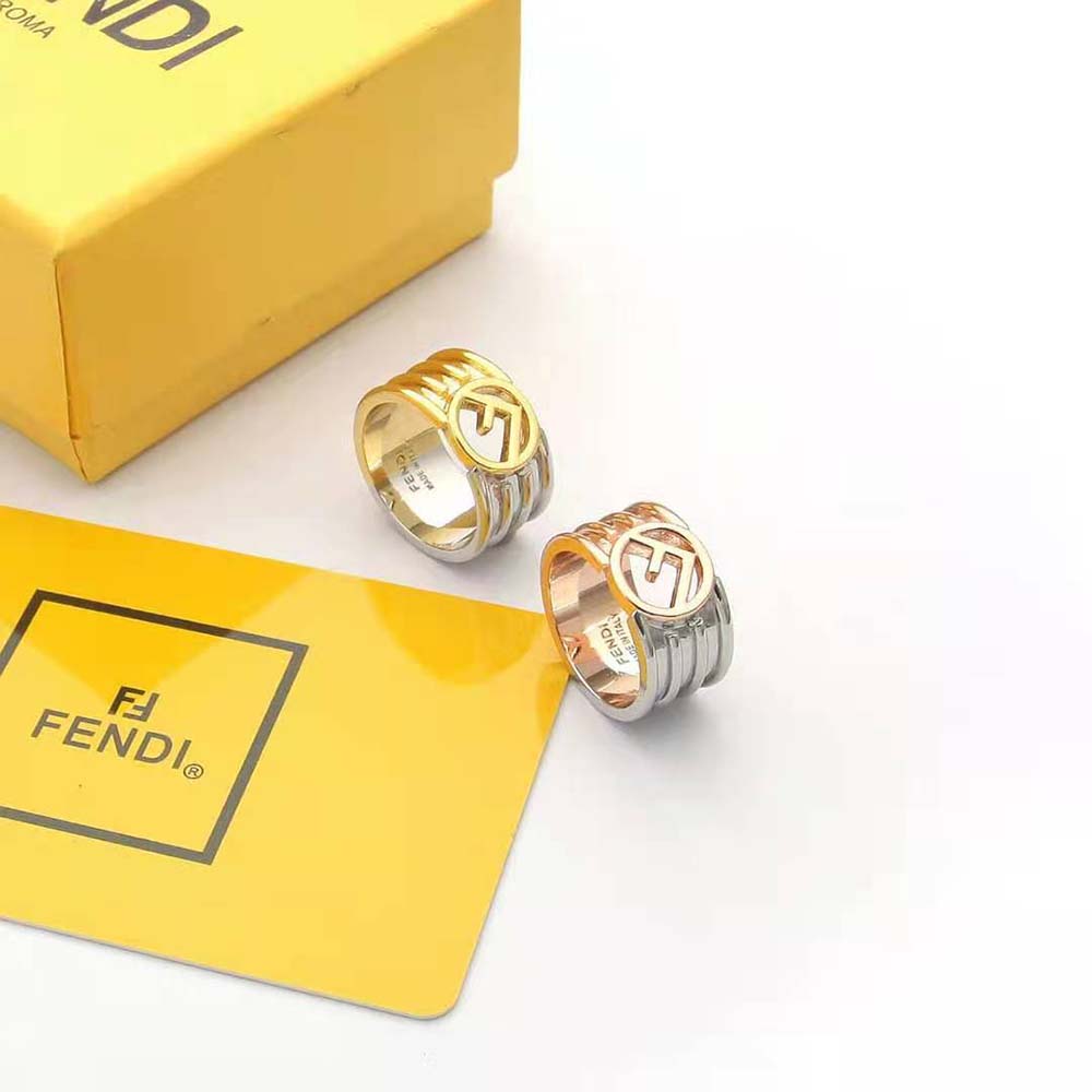 Fendi Women F is Fendi Gold and Palladium Ring - image 5