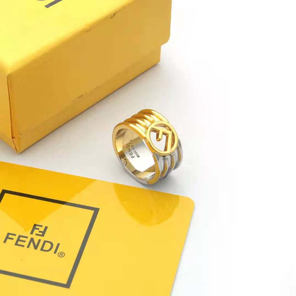 Fendi Women F is Fendi Gold and Palladium Ring - image 4