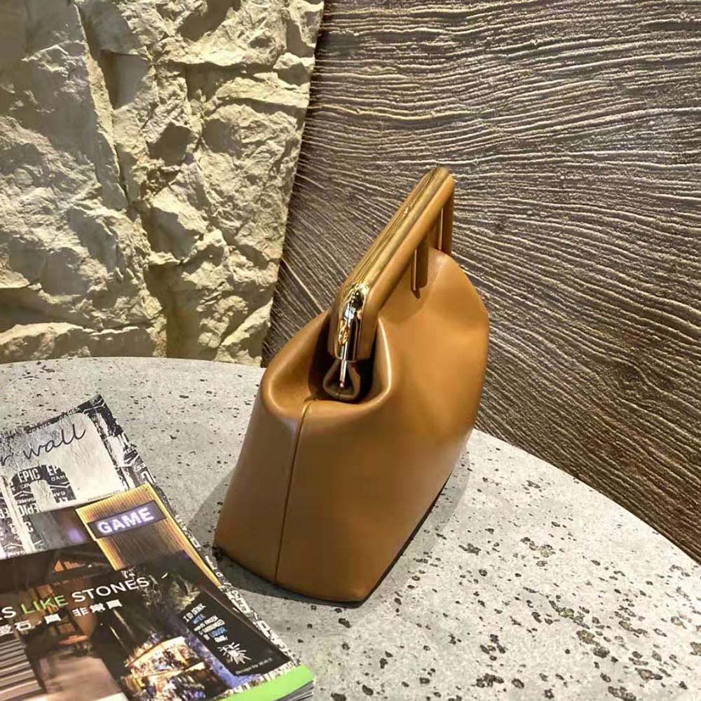 Fendi Women First Medium Nappa Leather Bag-Brown - image 4