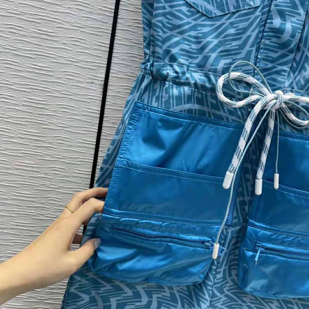 Fendi Women Jumpsuit Light Blue Denim Jumpsuit - image 9