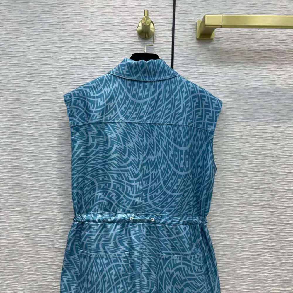 Fendi Women Jumpsuit Light Blue Denim Jumpsuit - image 7